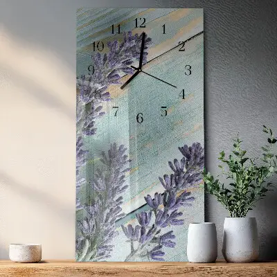 Moderne wanduhr vertikal Lavendel