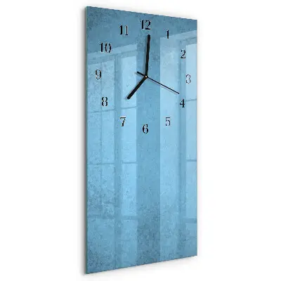Vertikale glas wanduhr Eismuster