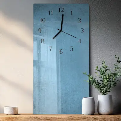 Vertikale glas wanduhr Eismuster