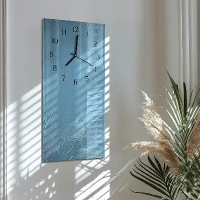Vertikale glas wanduhr Eismuster