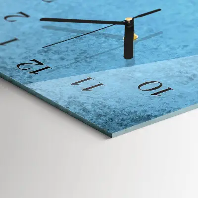 Vertikale glas wanduhr Eismuster