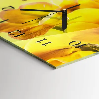 Wanduhr design ausgefallen vertikal Blumen
