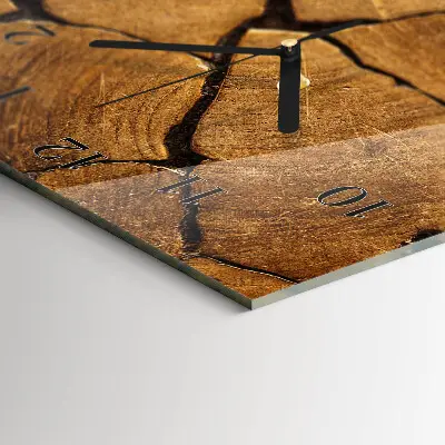 Wanduhr mit motiv vertikal Holzmuster