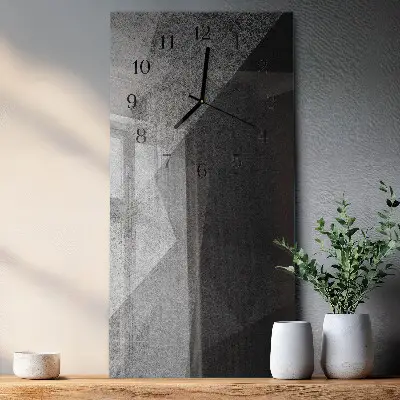 Vertikale glas wanduhr Muster