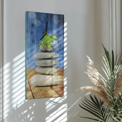 Wanduhr mit motiv vertikal Steine