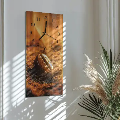 Vertikale Uhr Koffeinbohnen