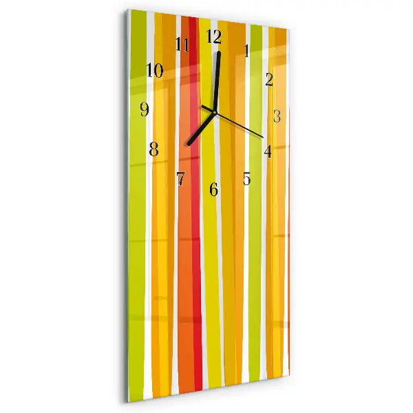 Vertikale glas wanduhr Streifen