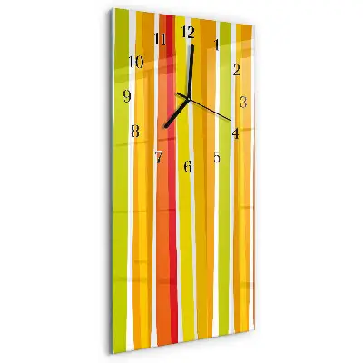 Vertikale glas wanduhr Streifen