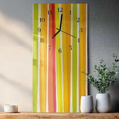 Vertikale glas wanduhr Streifen