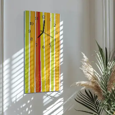 Vertikale glas wanduhr Streifen