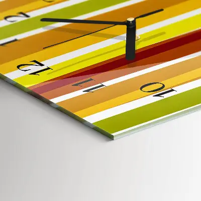 Vertikale glas wanduhr Streifen