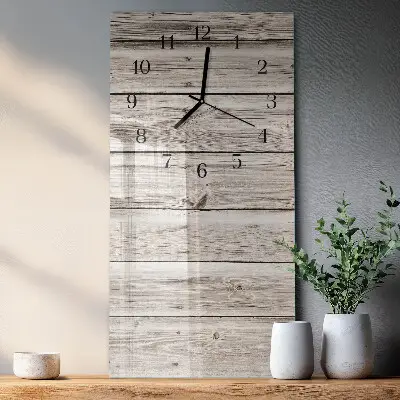 Wanduhr mit motiv vertikal Holzlatten