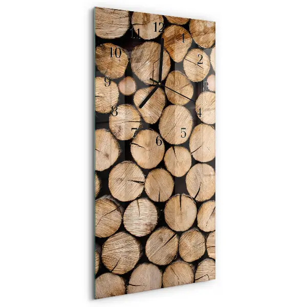 Vertikale Uhr Holzbalken