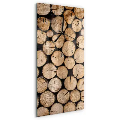 Vertikale Uhr Holzbalken