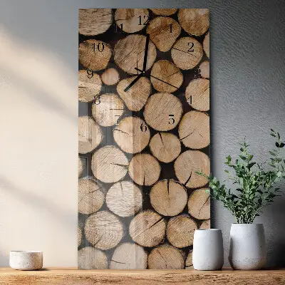 Vertikale Uhr Holzbalken