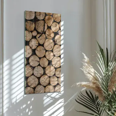 Vertikale Uhr Holzbalken