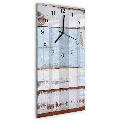 Vertikale glas wanduhr Wand