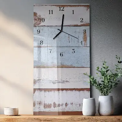 Vertikale glas wanduhr Wand