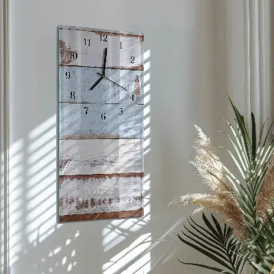 Vertikale glas wanduhr Wand