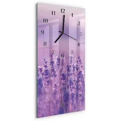 Wanduhr design ausgefallen vertikal Lavendel