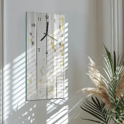 Wanduhr mit motiv vertikal Holzboden