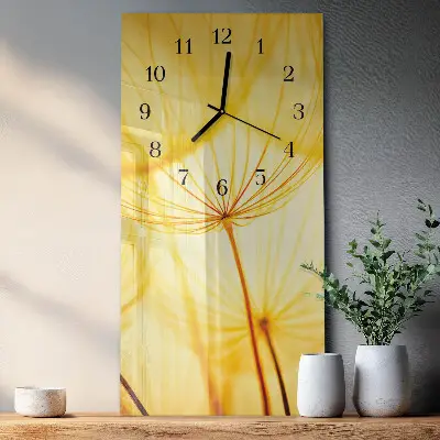 Moderne wanduhr vertikal Blume