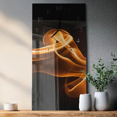 Vertikale glas wanduhr Abstraktion