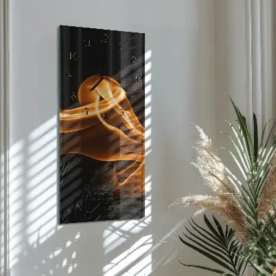 Vertikale glas wanduhr Abstraktion