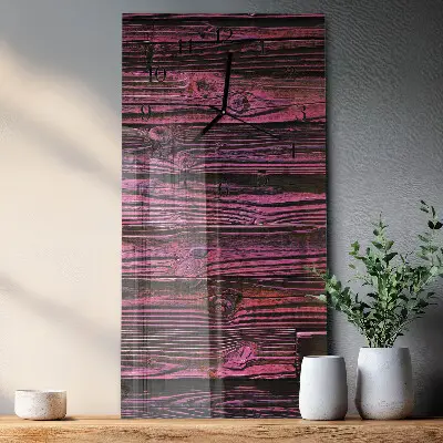 Vertikale glas wanduhr Holzpaneele