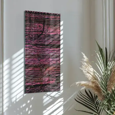 Vertikale glas wanduhr Holzpaneele