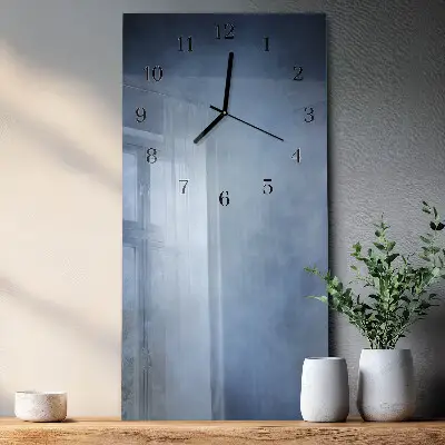 Moderne wanduhr vertikal Rauch