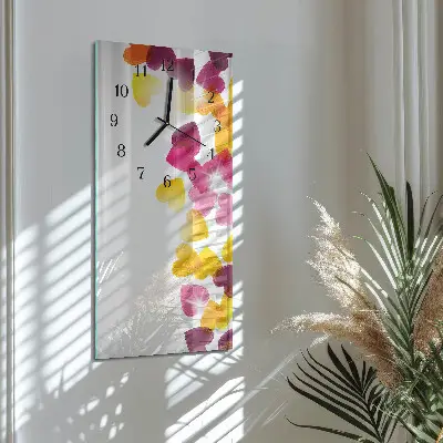 Vertikale Uhr Bunte Herzen