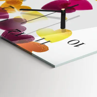 Vertikale Uhr Bunte Herzen