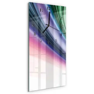 Vertikale glas wanduhr Abstrakte Linien