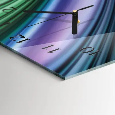 Vertikale glas wanduhr Abstrakte Linien