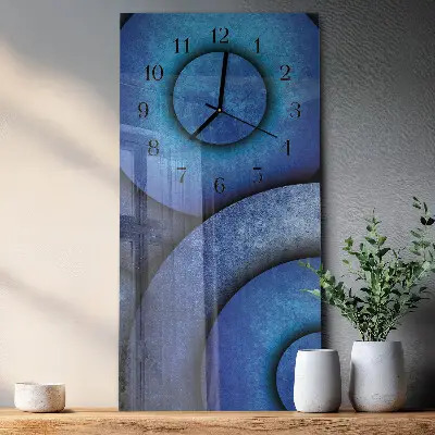 Vertikale glas wanduhr Die Kunst der Räder
