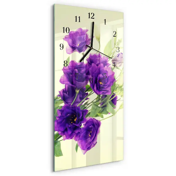Wanduhr design ausgefallen vertikal Blumen