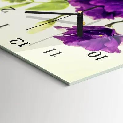 Wanduhr design ausgefallen vertikal Blumen