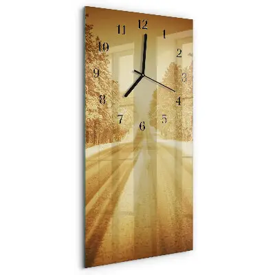 Vertikale glas wanduhr Weit