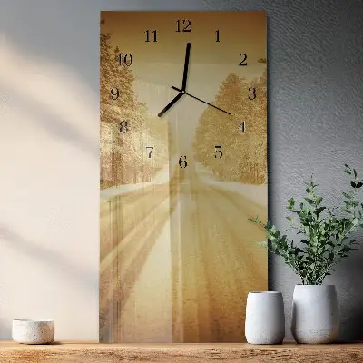Vertikale glas wanduhr Weit