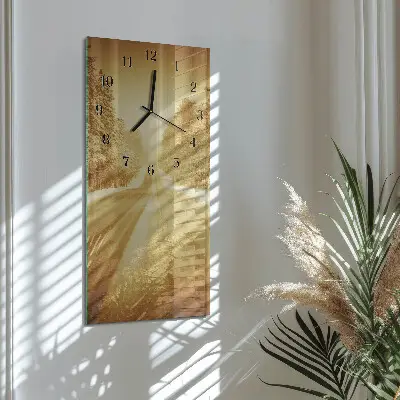Vertikale glas wanduhr Weit