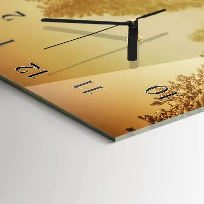 Vertikale glas wanduhr Weit