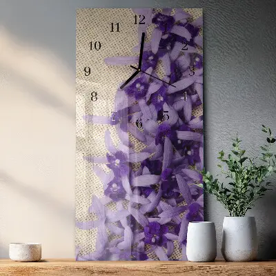 Moderne wanduhr vertikal Lavendel