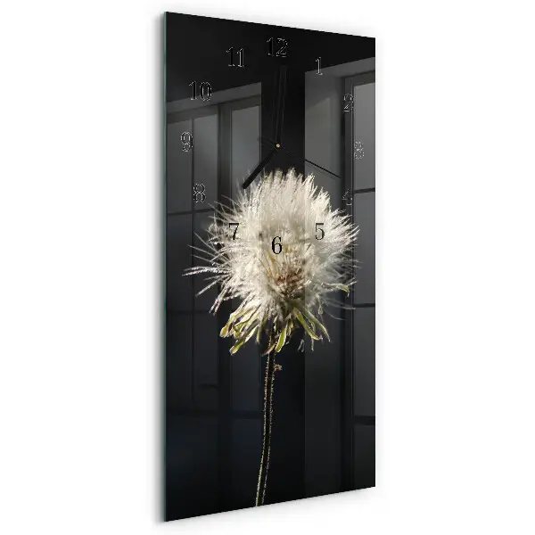 Vertikale glas wanduhr Mariendistel
