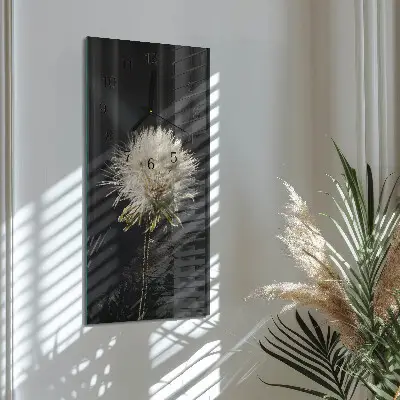 Vertikale glas wanduhr Mariendistel