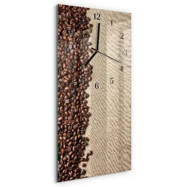 Moderne wanduhr vertikal Kaffeebohnen