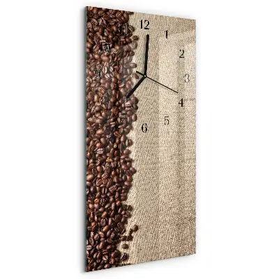 Moderne wanduhr vertikal Kaffeebohnen