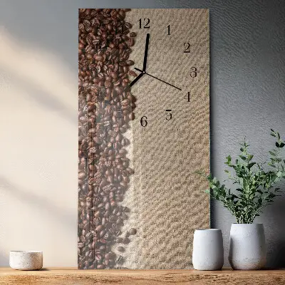 Moderne wanduhr vertikal Kaffeebohnen