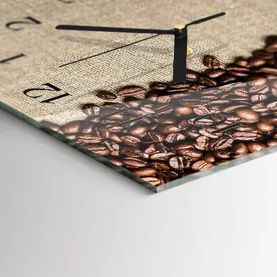 Moderne wanduhr vertikal Kaffeebohnen