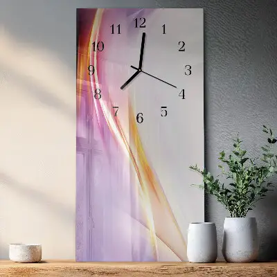 Vertikale glas wanduhr Abstraktion